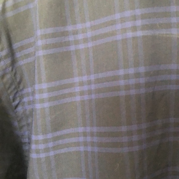 Bugatchi Midnight Blue Checked Long Sleeve Button Up Shirt Sz L - Picture 4 of 11